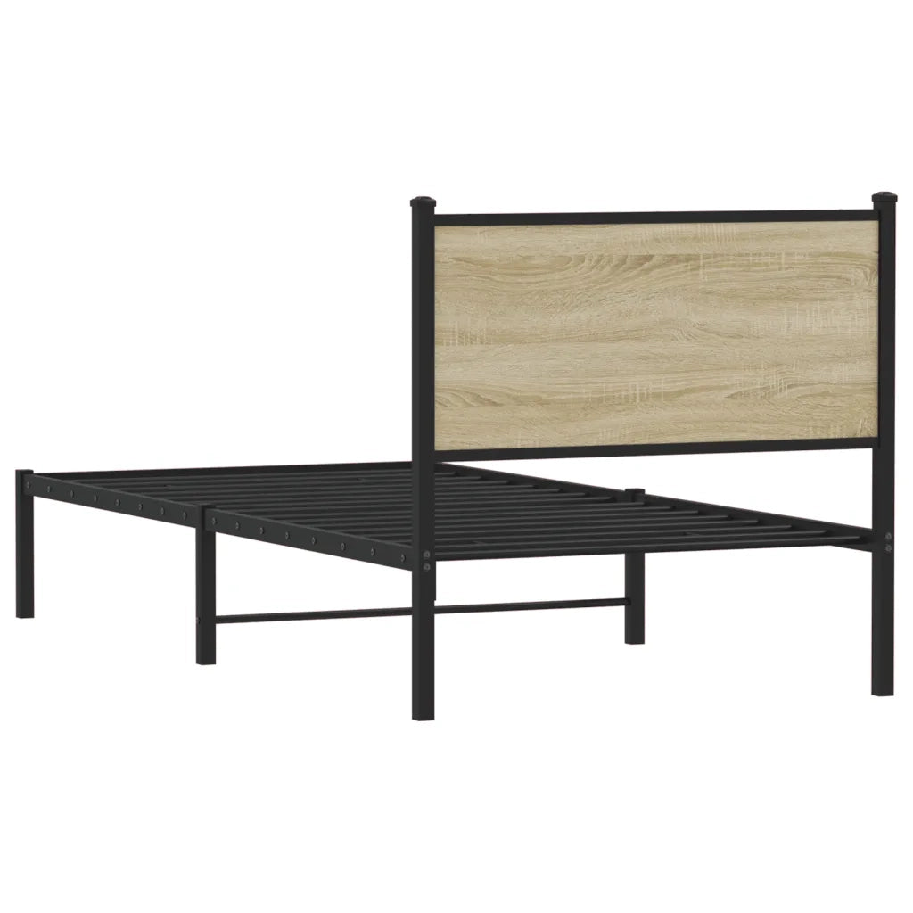 Giroletto senza Materaso in Metallo Rovere Sonoma 75x190 cm 4007706