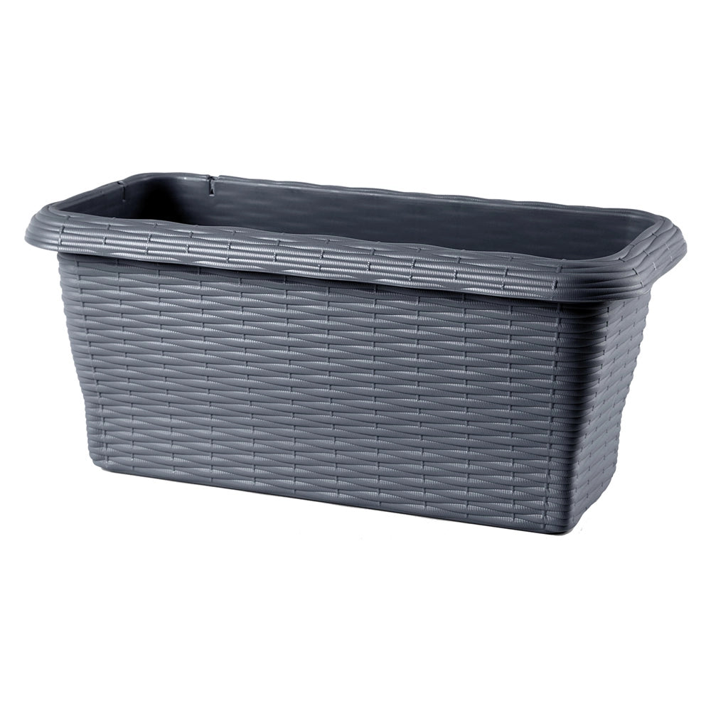 1pz balconetta rettangolare 'paglia' cm 40x20x17,5 lt.7,5 - antracite cod:ferx.6125080nlm