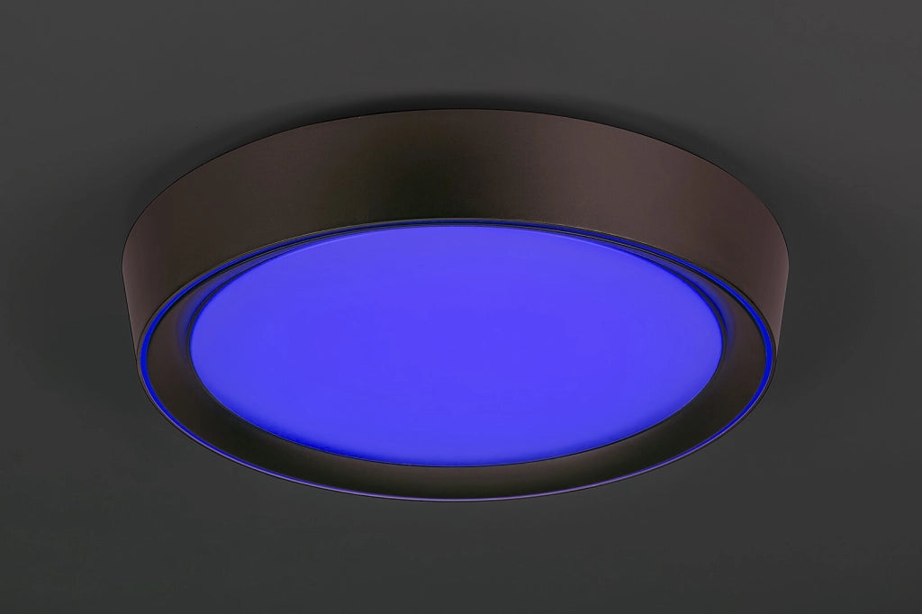 Plafoniera LED RGB 24W 41cm marrone telecomando Rabalux