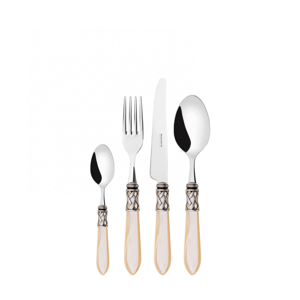 ALADDIN Ghiera Argento Anticato, Posate Set 24pz, Scatola