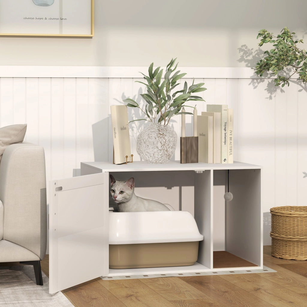 Mobile per gatti con porta ¨C Minimal ¨C 80x50x50 cm bianco