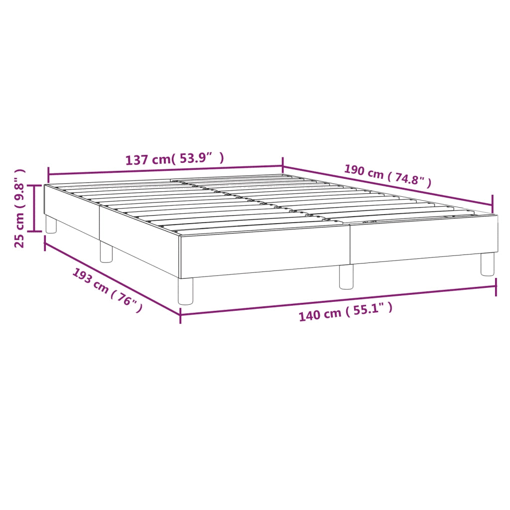 Struttura Letto a Rete a Molle Crema 140x190 cm in Similpelle 3120696