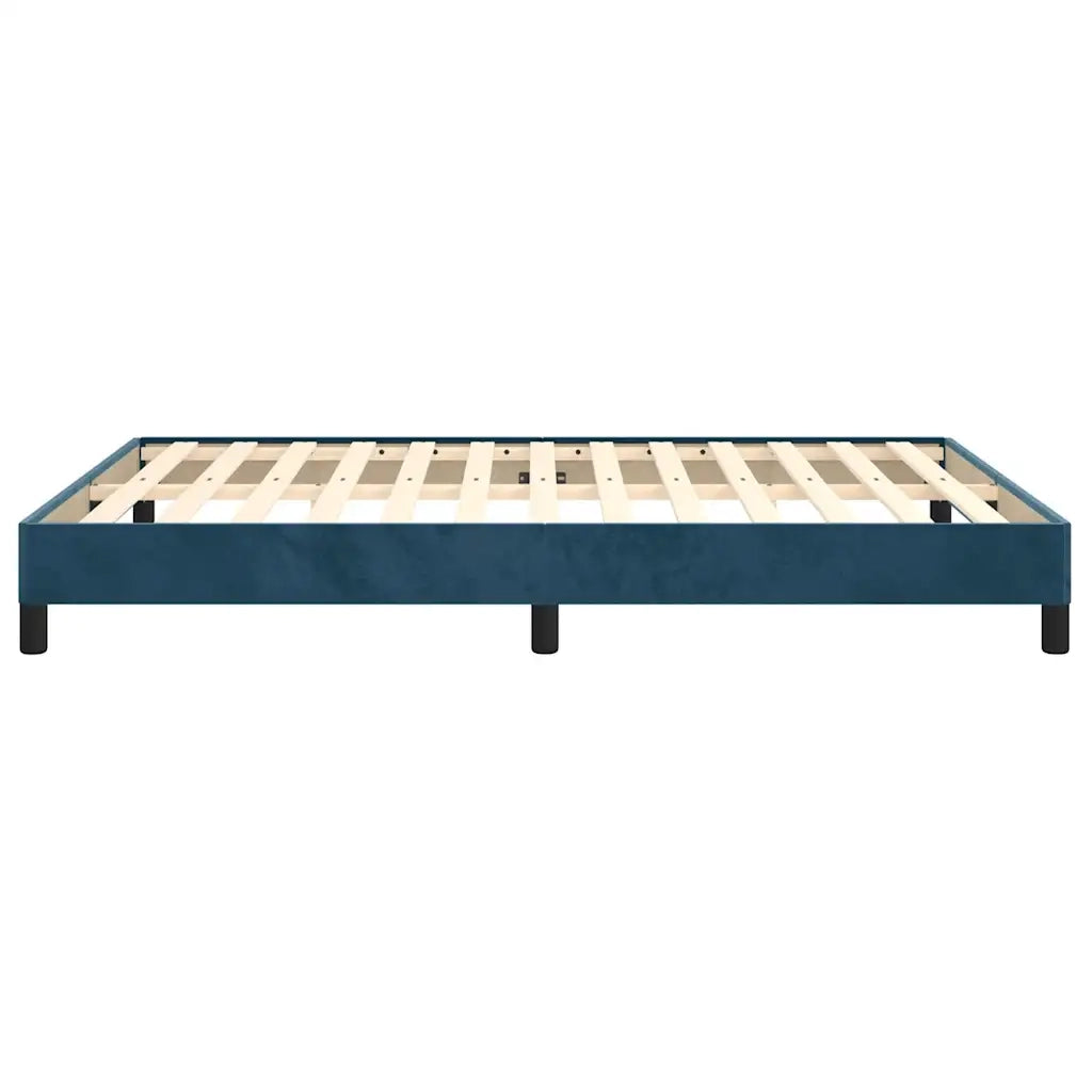 Giroletto senza Materasso Blu Scuro 140x190 cm in Velluto 346974