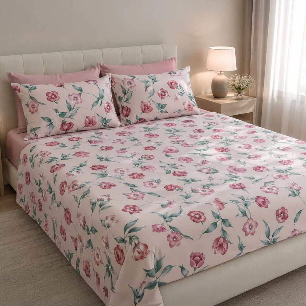 Rozareli, Copripiumino Matrimoniale Federa Inclusa, 300x250 cm Rosa