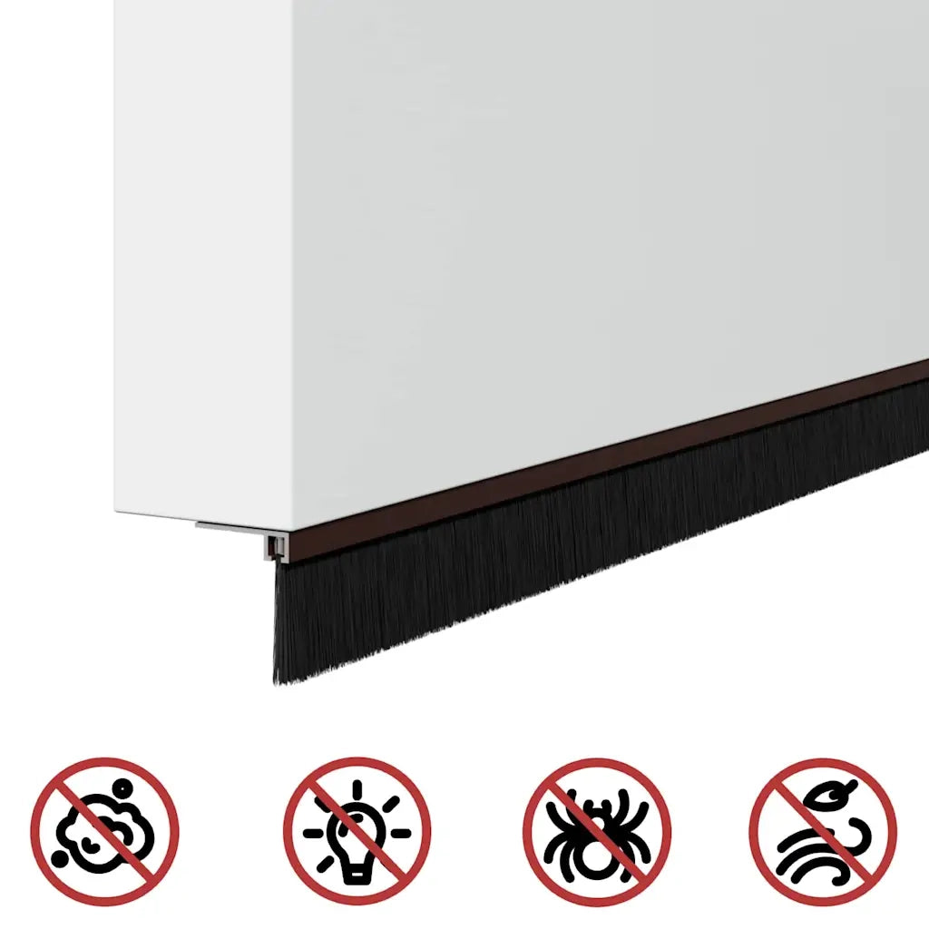 Spazzole per porte a vite 6 pz Marrone 100 cm CFW8985955