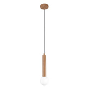 Lampada a sospensione moderna legno chiaro bianca G9 Italux