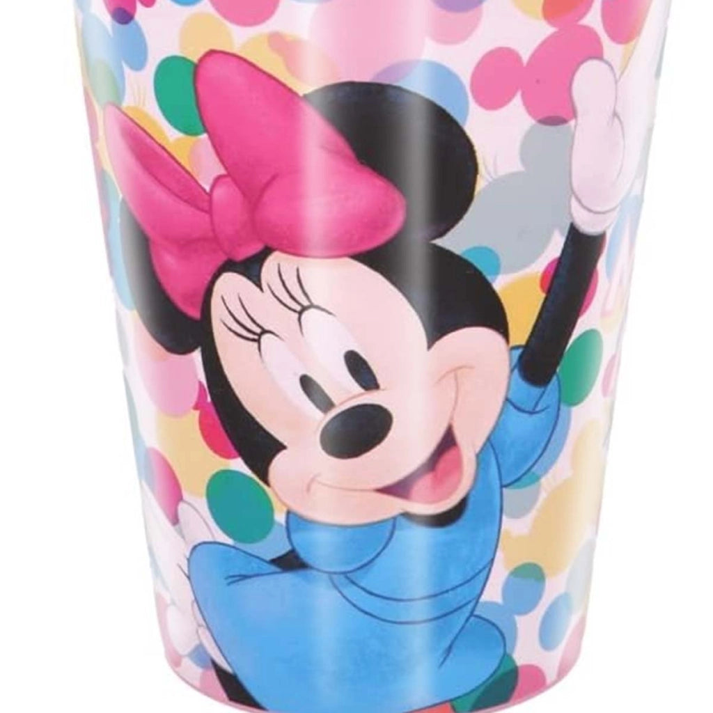 Bicchiere 430ml Riutilizzabile in Plastica senza BPA Blu / Rosa Minnie Mouse