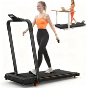 Tapis roulant domestico, con funzione di inclinazione, tapis roulant da tavolo compatto e portatile, portata massima 120 kg, nero