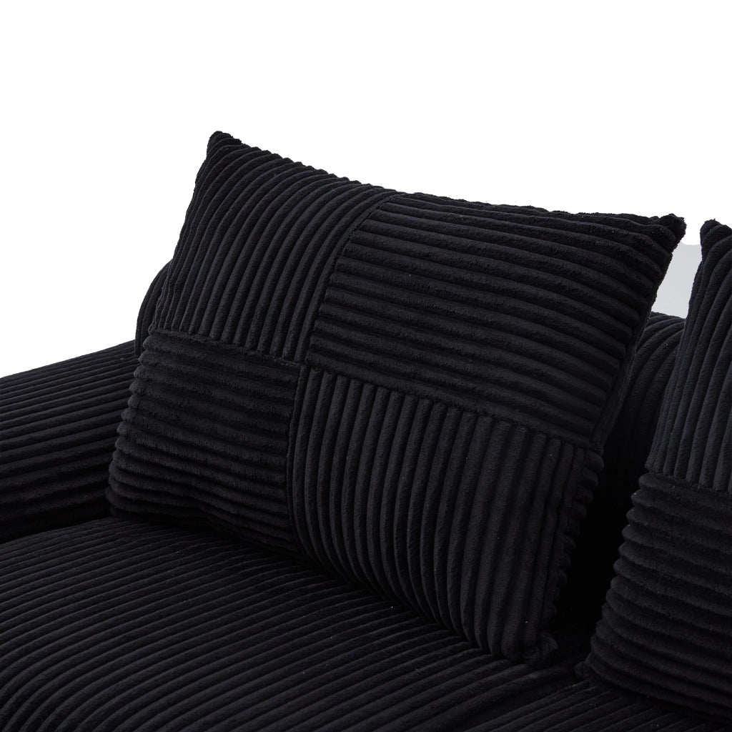 Divano Modulare 2 Posti con Contenitore e Porta Bicchieri ¨C MINIMAL ¨C Nero