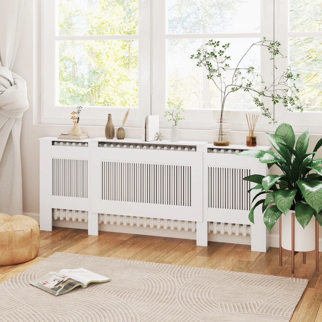 Copritermosifone ¨C Minimal ¨C Bianco, MDF, 125-201 cm