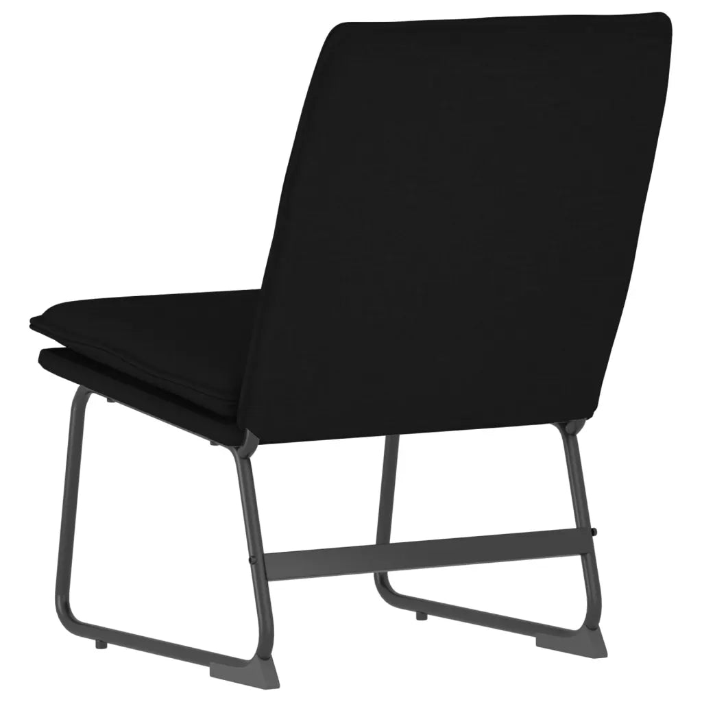 Poltrona | Sedia Lounge Nera 52x75x76 cm in Tessuto
