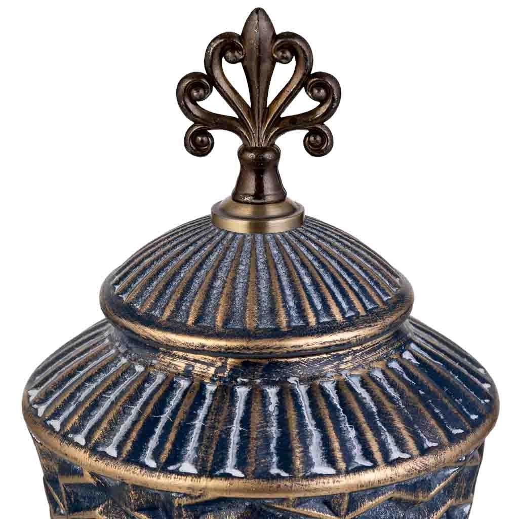 Vaso in ceramica blu, D17x34h cm