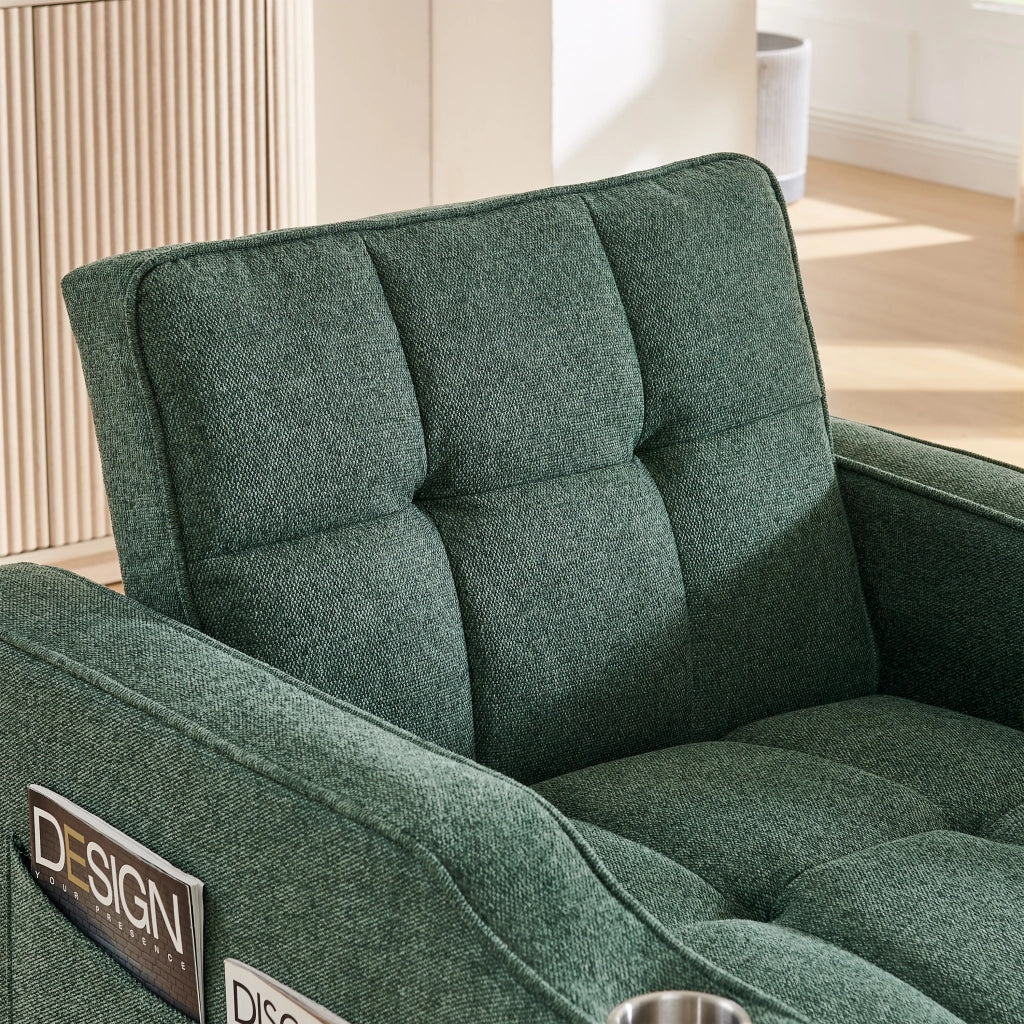 Divano Letto 3 in 1 con USB ¨C Xylo ¨C Verde, Trasformabile
