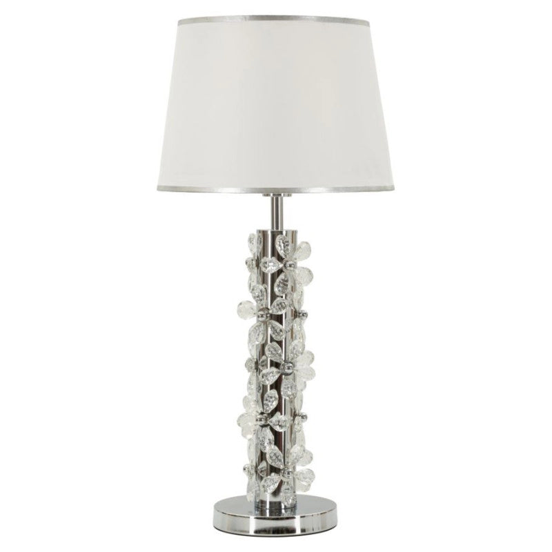 Lampadelle A Da Tavolo Silver Flower cm ø 35x74