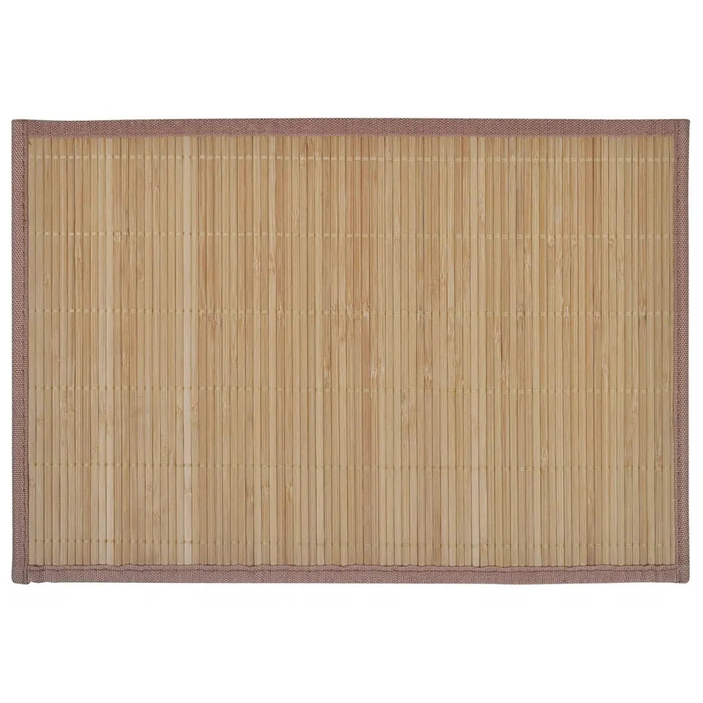 6 Tovagliette di Bamboo 30 x 45 cm Marrone CFW6687692