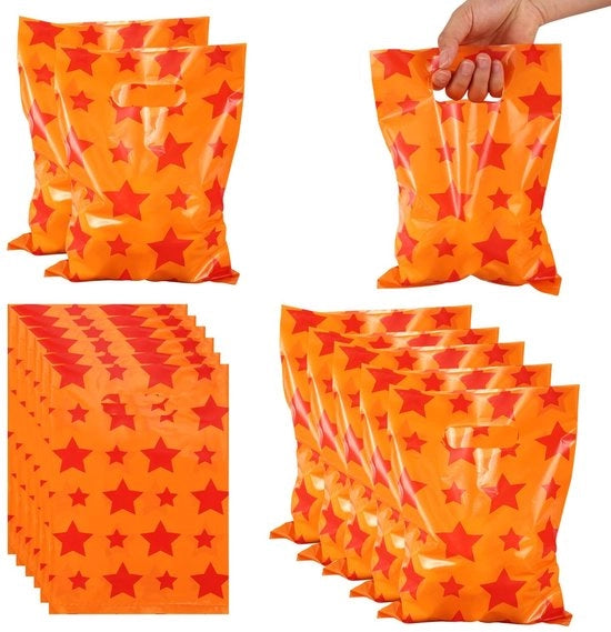 50 Pacchi di Cadeau Anime Party - Stelle Gialle e Rosse