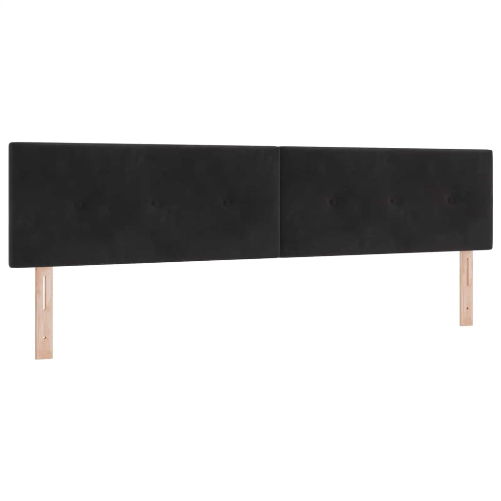 Letto box spring con materasso Nero 200 x 200 cm Velluto 3453211