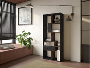 Libreria scaffale, 162x67x31cm, Per libri, Nero e Rovere scuro RF4117