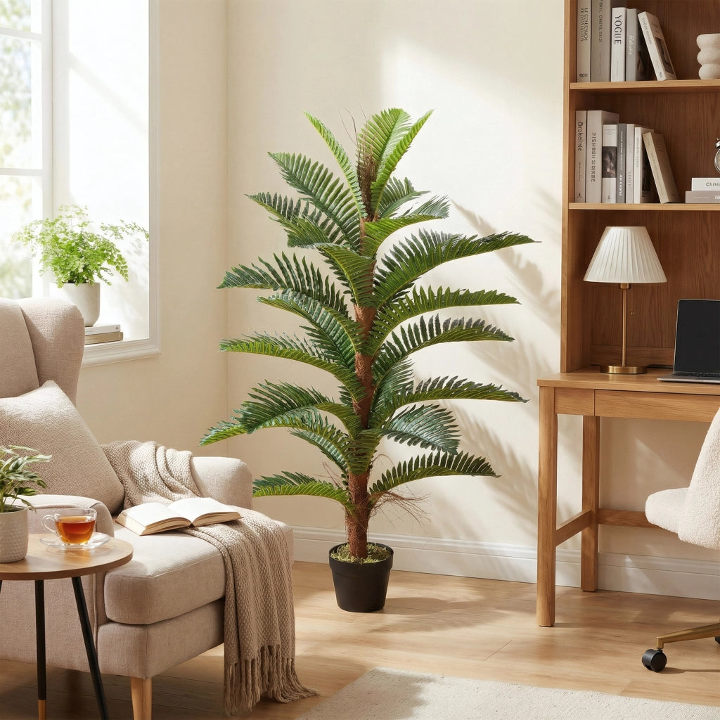 Palma Artificiale 120 cm ¨C Minimal ¨C Verde con vaso in plastica