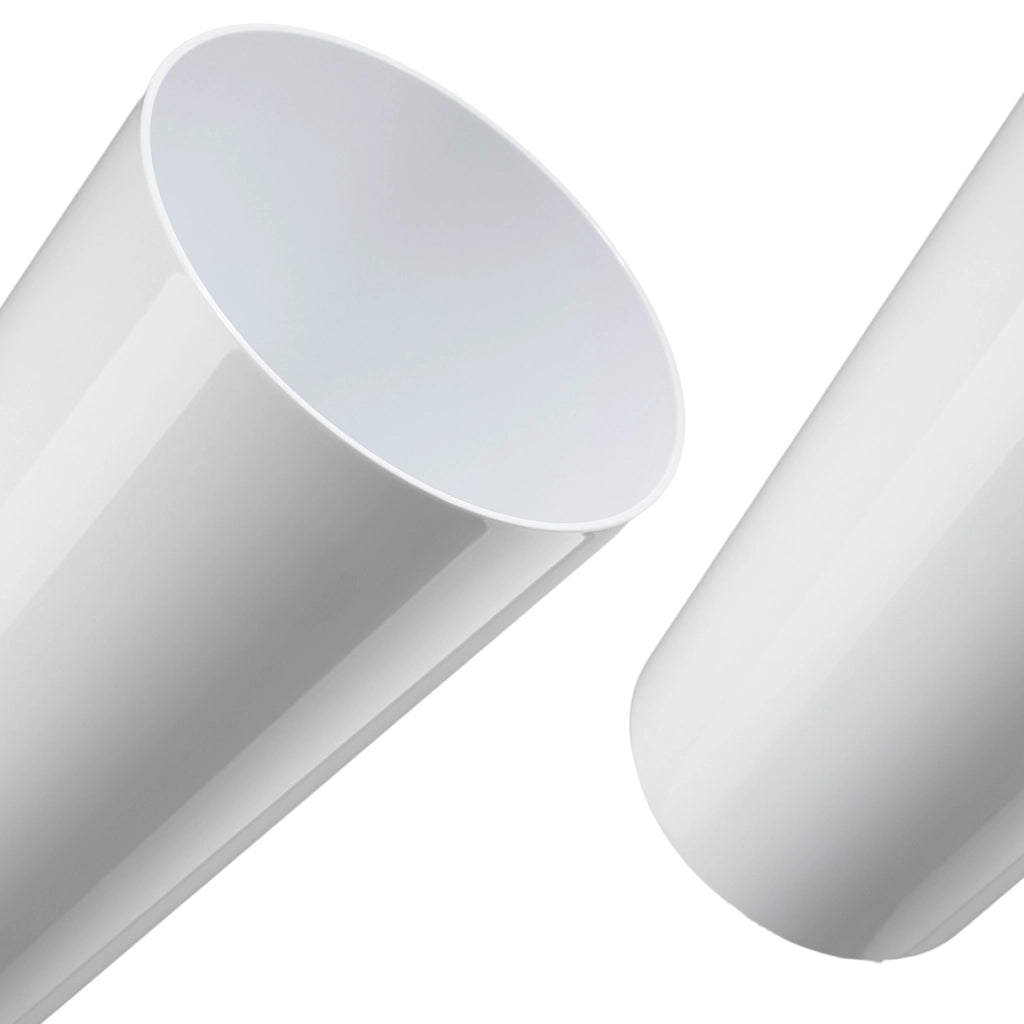Vaso da fiori KADAX 57 cm con coperchio e inserto, in plastica bianca.