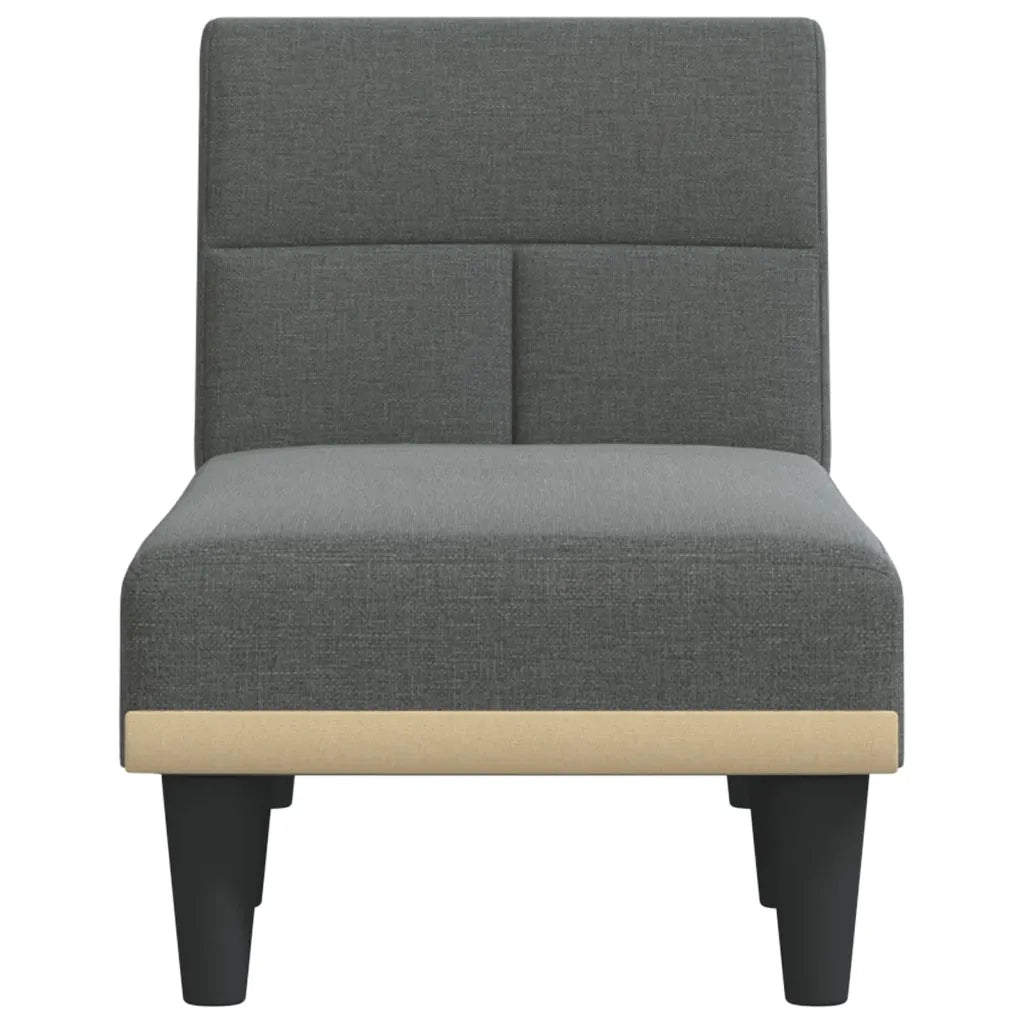 Chaise Longue in Tessuto Grigio Scuro 352817