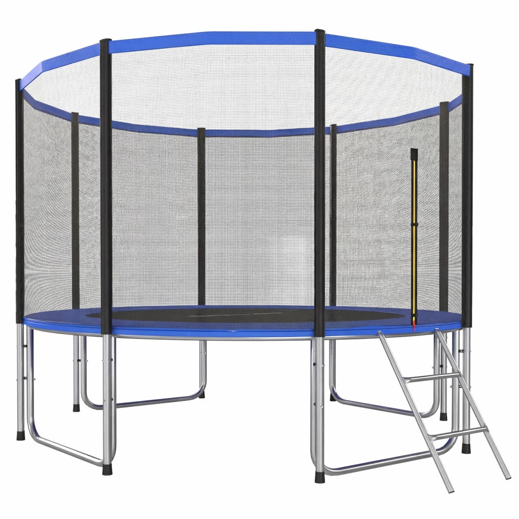Trampolino Elastico ?366 cm ¨C Xylo ¨C Con Rete di Sicurezza Scala e Protezione Molle Blu