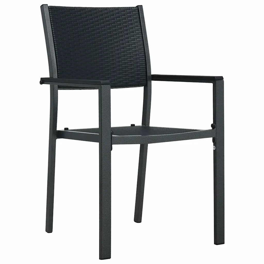 Set da Pranzo per Giardino 5 pcs Nero 3379151