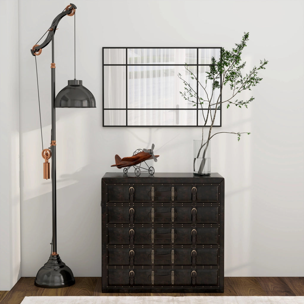 Specchio da Parete con Cornice ¨C zephmum ¨C Nero 90x60 cm