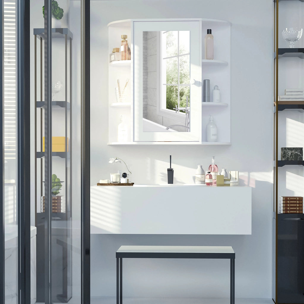 Armadio da Bagno con Specchio ¨C zephmum ¨C Bianco