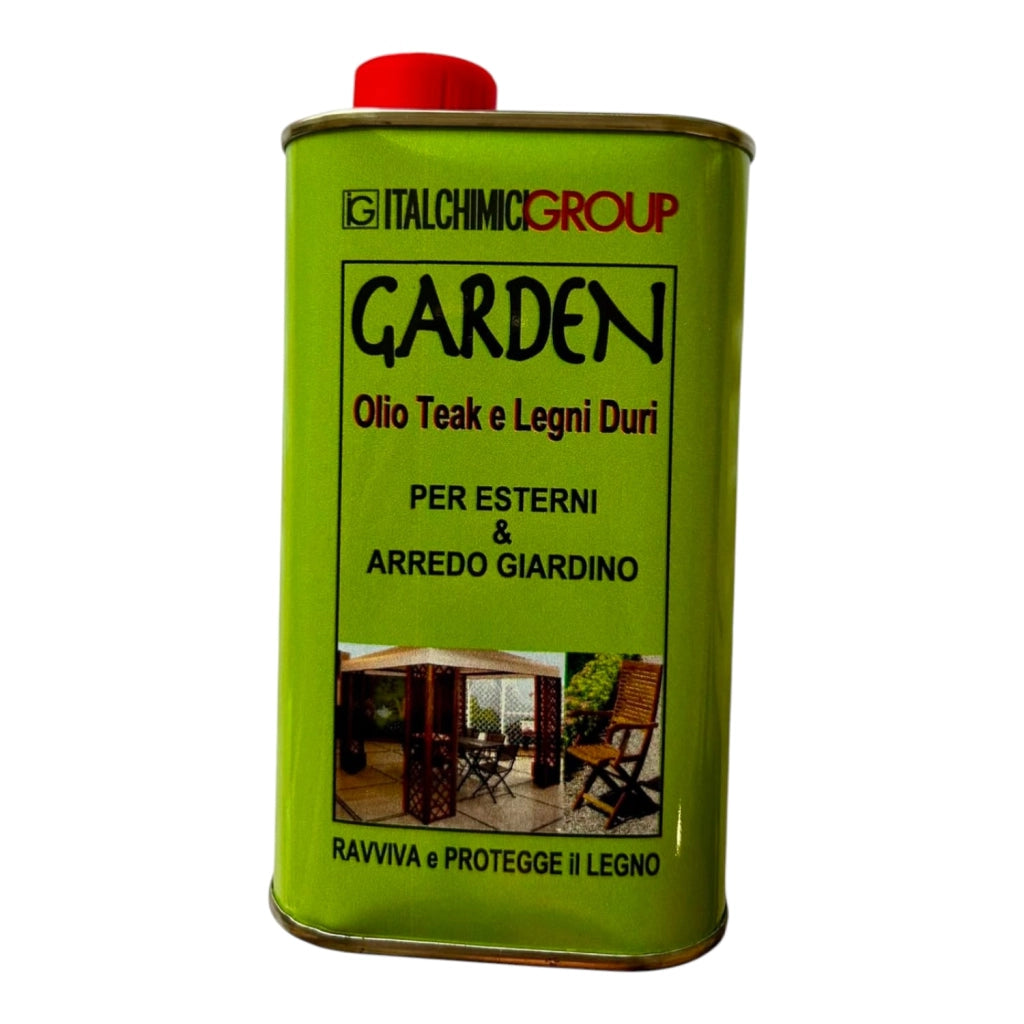 Garden olio per teak e legni duri 500 ml - olio per proteggere legni da esterno