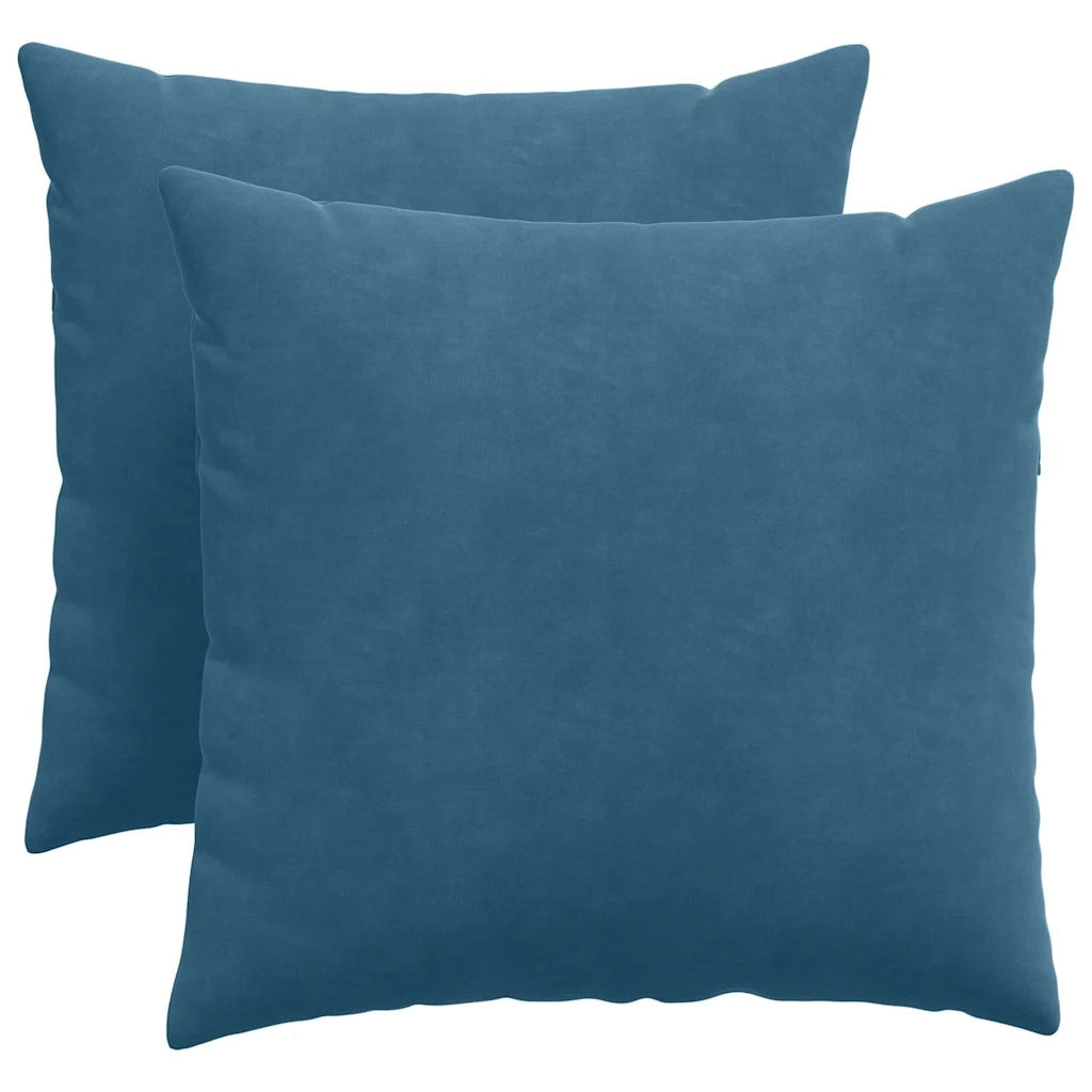 Cuscini da Divano 2 pz-Set di 2 Cuscini per Sofa Blu 50 x 50 cm Tessuto in Cords 517135