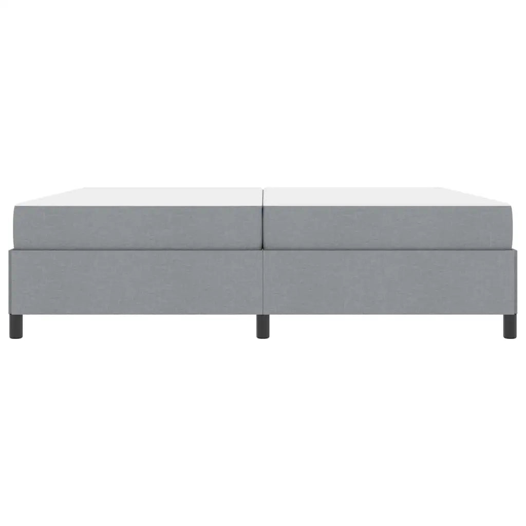 Letto a molle con materasso Grigio chiaro 200 x 200 cm Tessuto