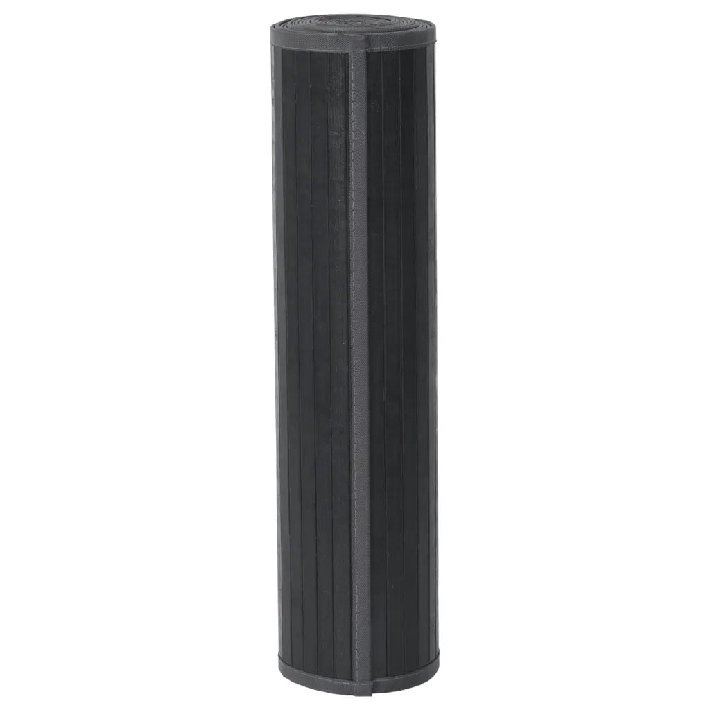 Tappeto Rettangolare Grigio 80x200 cm in Bambù 376910