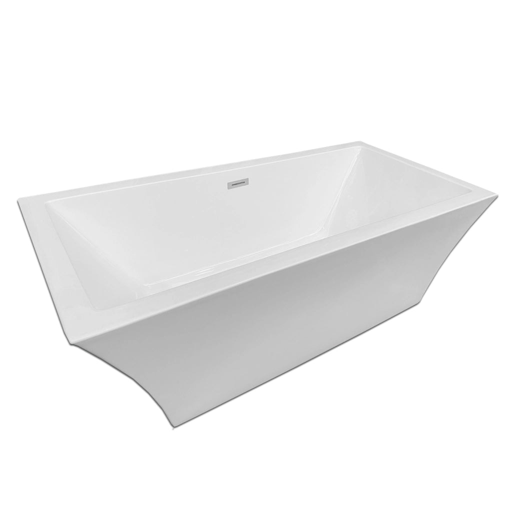 Vasca freestanding bianca 170 X 80 cm + Rubinetto a colonna – Susan