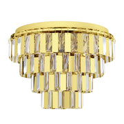 Plafoniera Moderna Erseka Acciaio Ottone 7 Luci E14