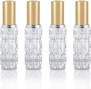 Spruzzatore per profumo portatile - Mini flacone in vetro - 4 pezzi - Oro