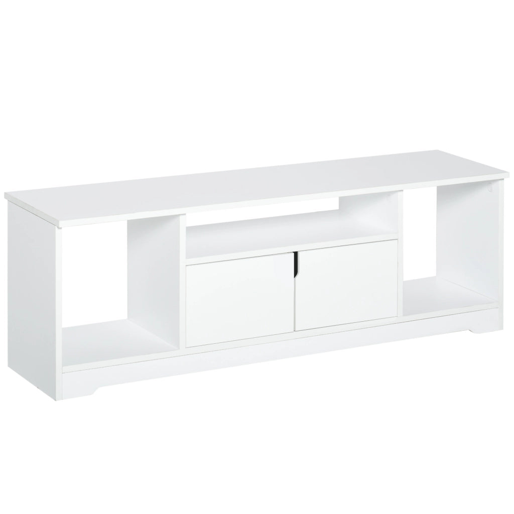 Mobile TV con ante e ripiani ¨C Minimal ¨C Bianco 120x30x41 cm