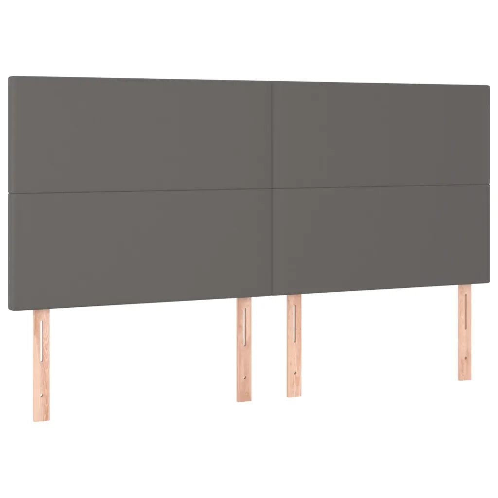 Giroletto Molle con Materasso e LED Grigio 200x200cm Similpelle 3135847