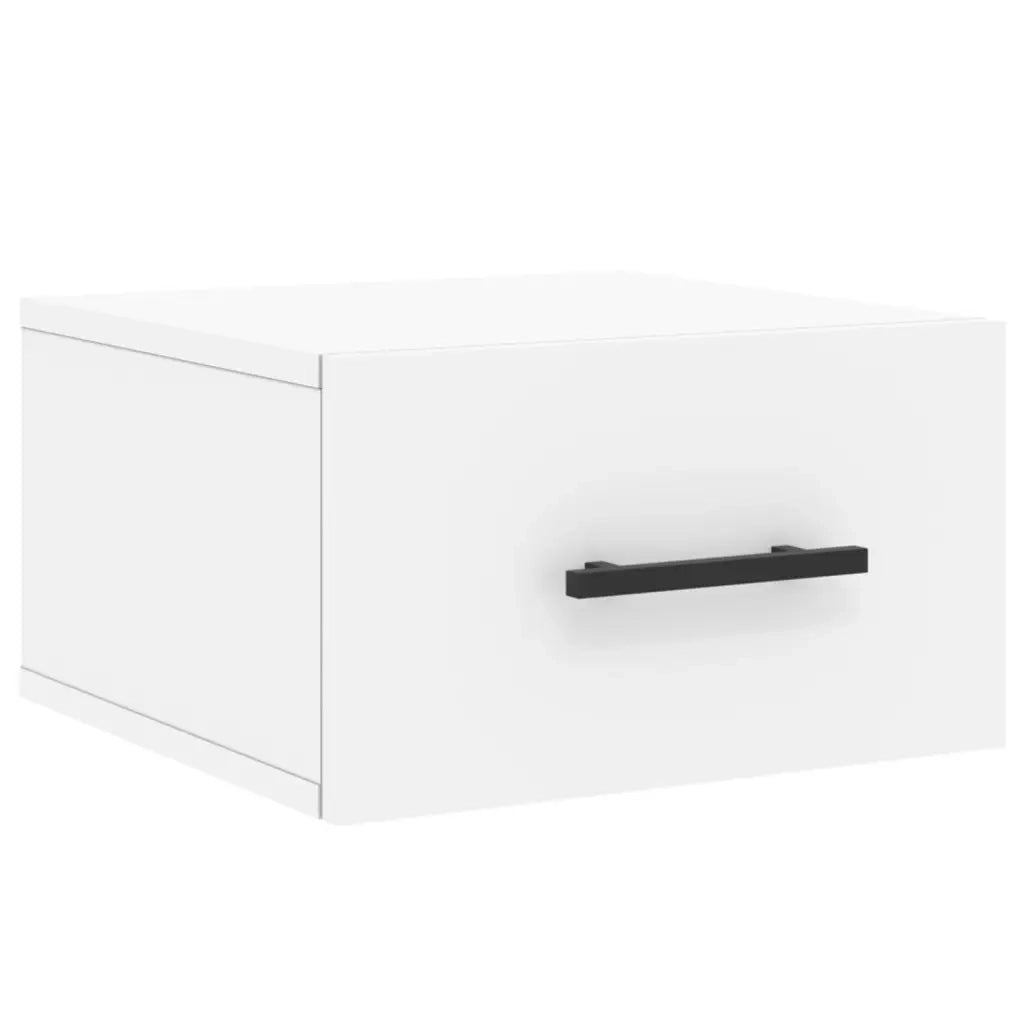 Comodino | Armadio da Notte | Mobiletto da notte a Muro Bianco 35x35x20 cm