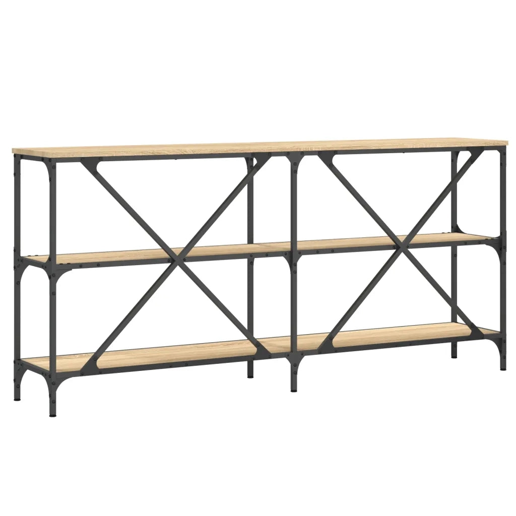 Tavolo Consolle | Tavolo d'Ingresso Rovere Sonoma 160x30x75 cm Multistrato e Ferro