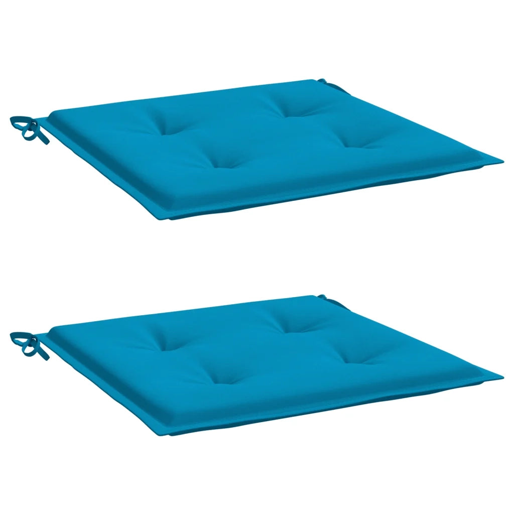 Cuscini per Sedia 2 pz | Cuscini per sedie Blu 50x50x4 cm in Tessuto Oxford