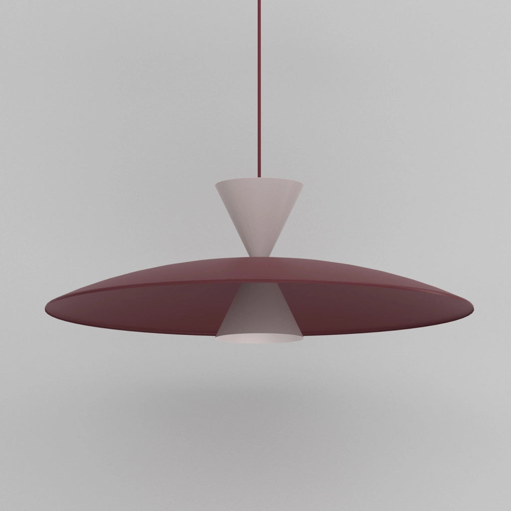 Lampada sospesa Mistic clessidra 1xGX53 acciaio bordeaux