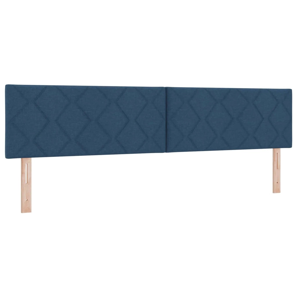 Letto box spring con materasso Blu 200 x 200 cm Tessuto 3452767