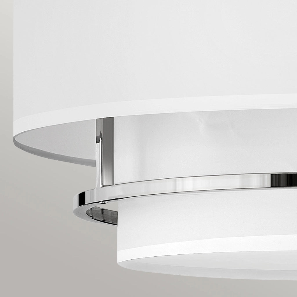 Lampada soffitto Graham nichel lucido 4xE14 58cm Hinkley