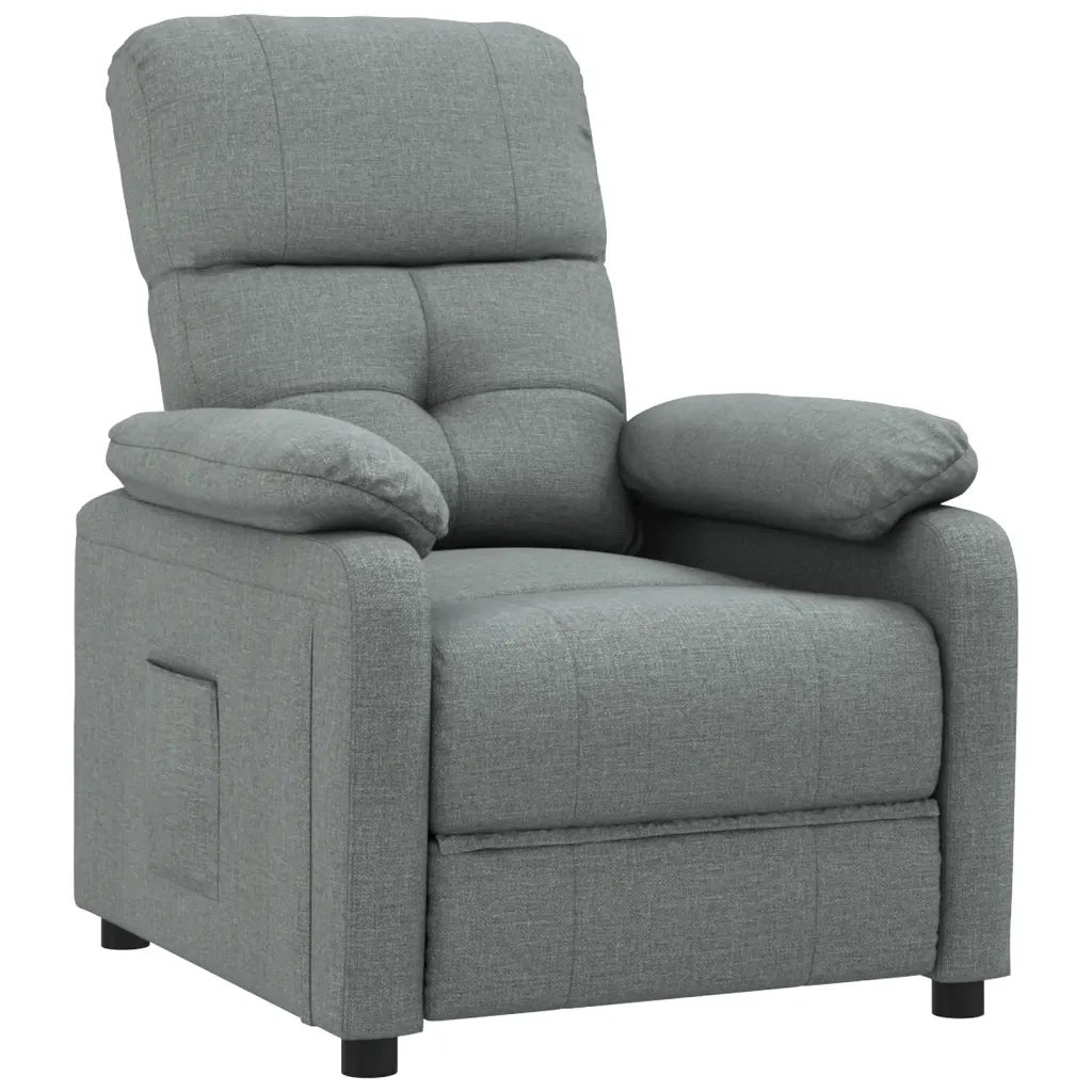 Poltrona Reclinabile in Tessuto Grigio Scuro 348276