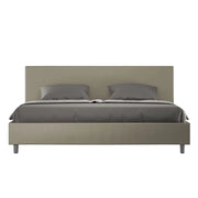 BS COM Letto con rete imbottito 180x210 similpelle cappuccino