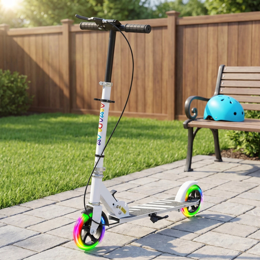 Trottinette bambini ¨C Minimal ¨C bianco LED regolabile