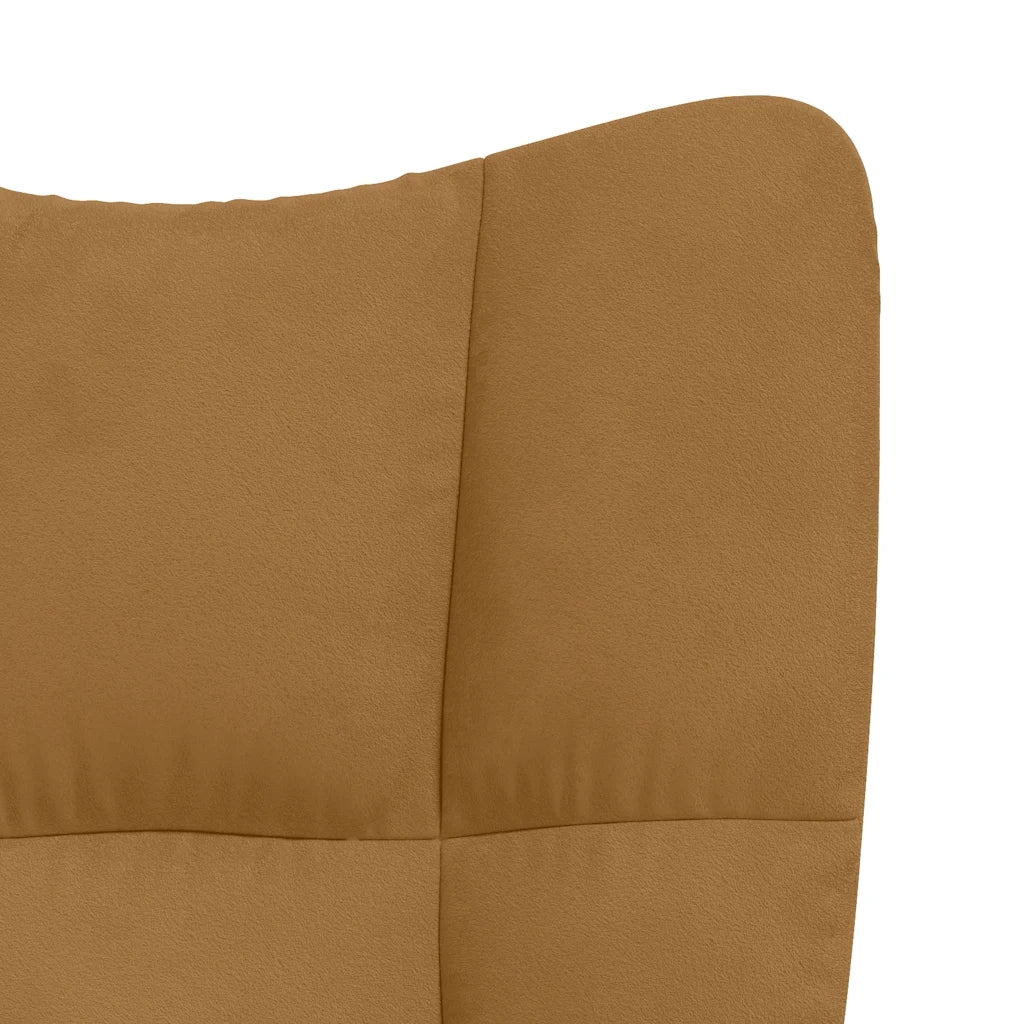 Sedia Relax Marrone in Velluto 328103