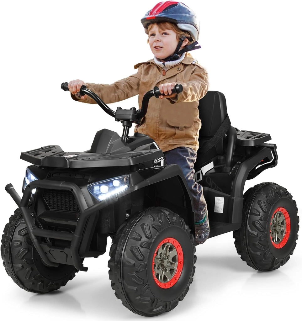 12 V Quad Elettrico per Bambini, Auto Elettrica Cavalcabile con Luci LED e Musica, Velocità fino a 8 km/h, per Bambini 3+ anni