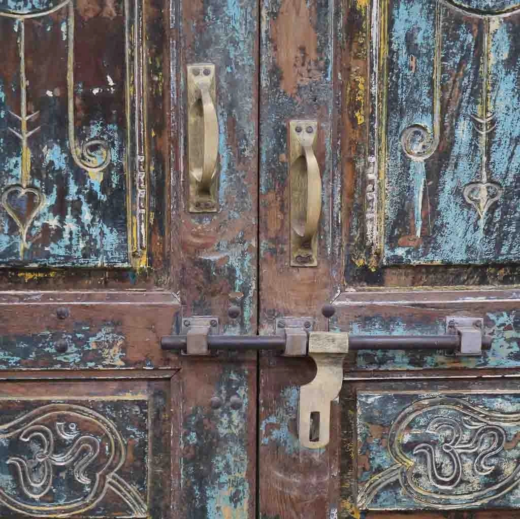 Porta in legno marrone 155x12x211h cm